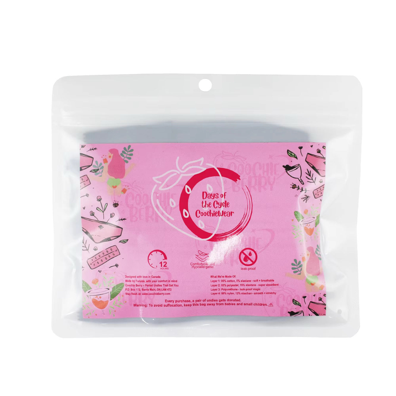 Period Underwear - Days of the Cycle Coochiewear 4 layers